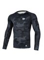 Longsleeve Rashguard Performance Pro plus All Black Camo Small Logo